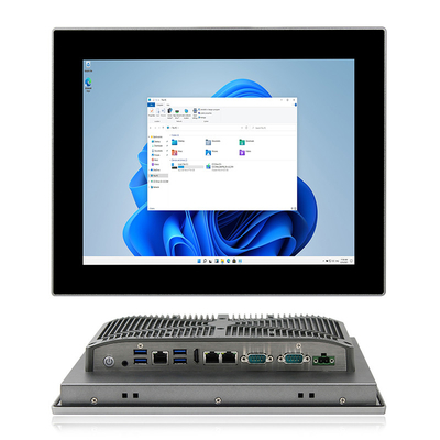 Przemysłowy ekran dotykowy do montażu na ścianie PC J6412 3 * LAN Wbudowany AIO Przód IP65