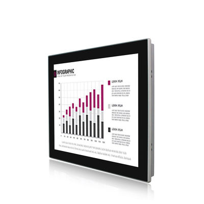 Płaski panel 15-calowy przemysłowy ekran dotykowy IP65 Monitor do montażu podtynkowego