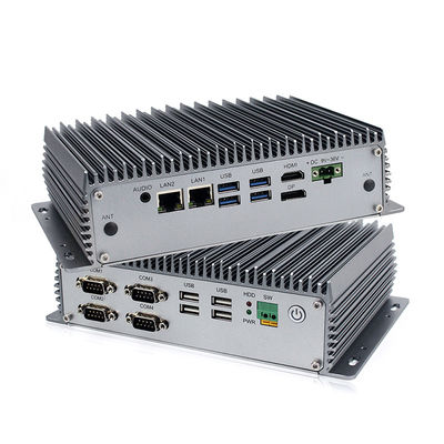 Intel I5 Wbudowany bezwentylatorowy przemysłowy mini komputer PC Dual Lan z portem komunikacyjnym Rs232