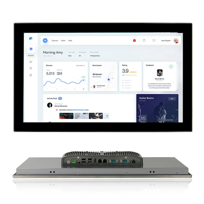 Wytrzymały, bez wentylatora 16/9 FHD HMI Panel dotykowy PC Core I3 Komputer przemysłowy z 2COM