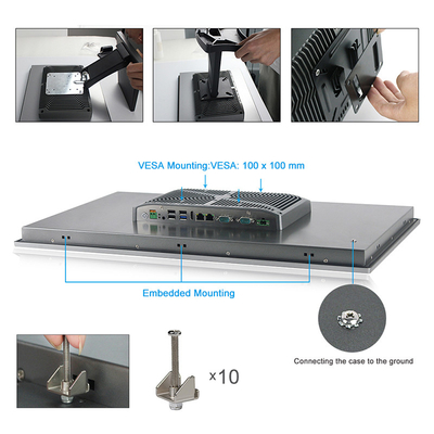 IP65 Wodoodporny ekran dotykowy PC 5G I3 Core HMI Panel dotykowy PC Komputery przemysłowe