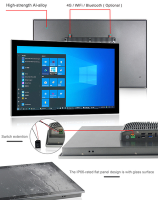 I7-8565U CPU Przemysłowy panel dotykowy PC 24-calowy komputer z 4G 5G WIFI Opcjonalny
