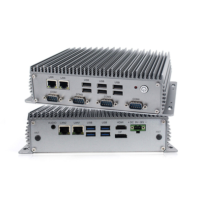 DC 9V - 36V bez wentylatora Przemysłowy Mini PC Windows 10 / Linux TPM 2.0 Intel 8th Skylake-U SOC