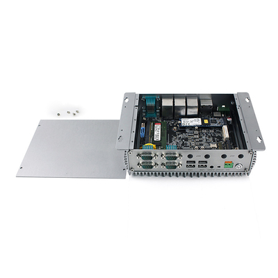 Mały komputer pudełkowy bez wentylatora Intel Celeron J6412 Mini PC 3 LAN 10 USB 6 COM