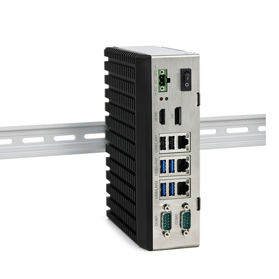 Bluetooth Industrial Embedded Box PC J16412 Mini PC 2 porty Lan Montaż na szynie DIN