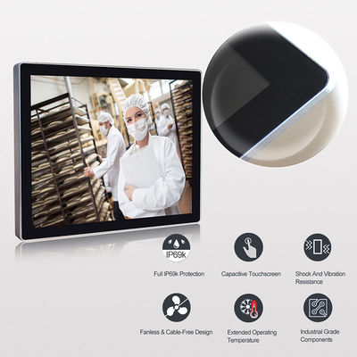 I3-6100U 19-calowy przemysłowy panel dotykowy LED Ip69k bez wentylatora dla IoT