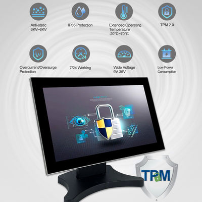 15,6 &quot;FHD 8565U Ip65 Wodoodporny ekran dotykowy PC Windows 10 2 LAN