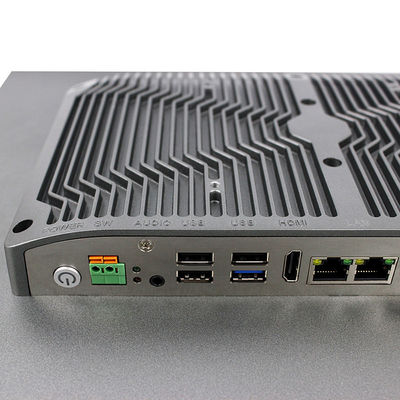 Ultra cienki 17-calowy J1900 szary panel dotykowy PC, bezszwowy przemysłowy płaski panel PC