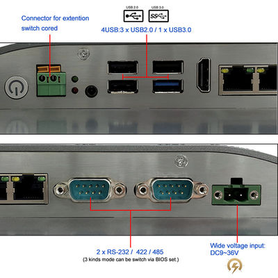 Szeroki kąt 4G WiFi Bluetooth Przemysłowy panel dotykowy PC 17,3-calowy wytrzymały monitor z ekranem dotykowym