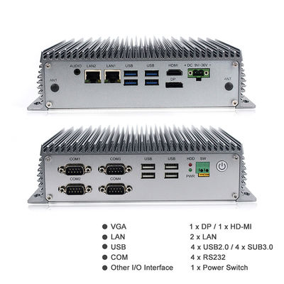 Komputer przemysłowy Intel I7 4g Lte na szynę Din, X86 Rs232 Rs485 Windows 8 Mini PC