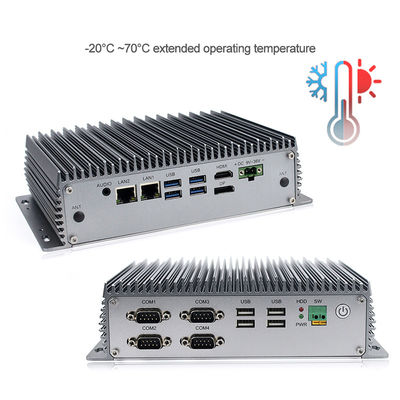 Intel I5 Wbudowany bezwentylatorowy przemysłowy mini komputer PC Dual Lan z portem komunikacyjnym Rs232