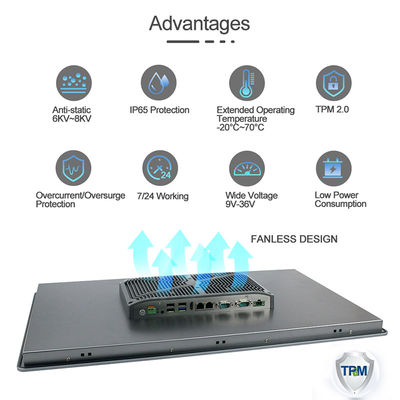 1000nits I7 HMI Panel PC 8. generacji Ip66 przedni wodoodporny