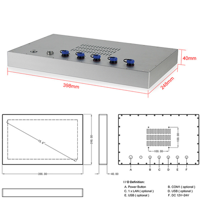 IP67 Wodoodporny, czytelny w słońcu ekran dotykowy Core I3 Przemysłowy panel dotykowy PC z ekranem dotykowym